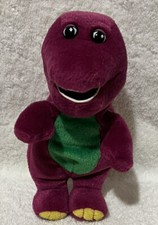 Vintage Gund Lyons Group 1997 Purple 7 Barney Bean Bag Dinosaur Stuffed Plush