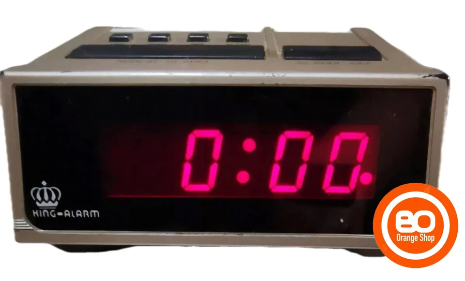 1970er King Alarm digitaler Wecker voll funktionsfähig LED - Bild 3 von 4