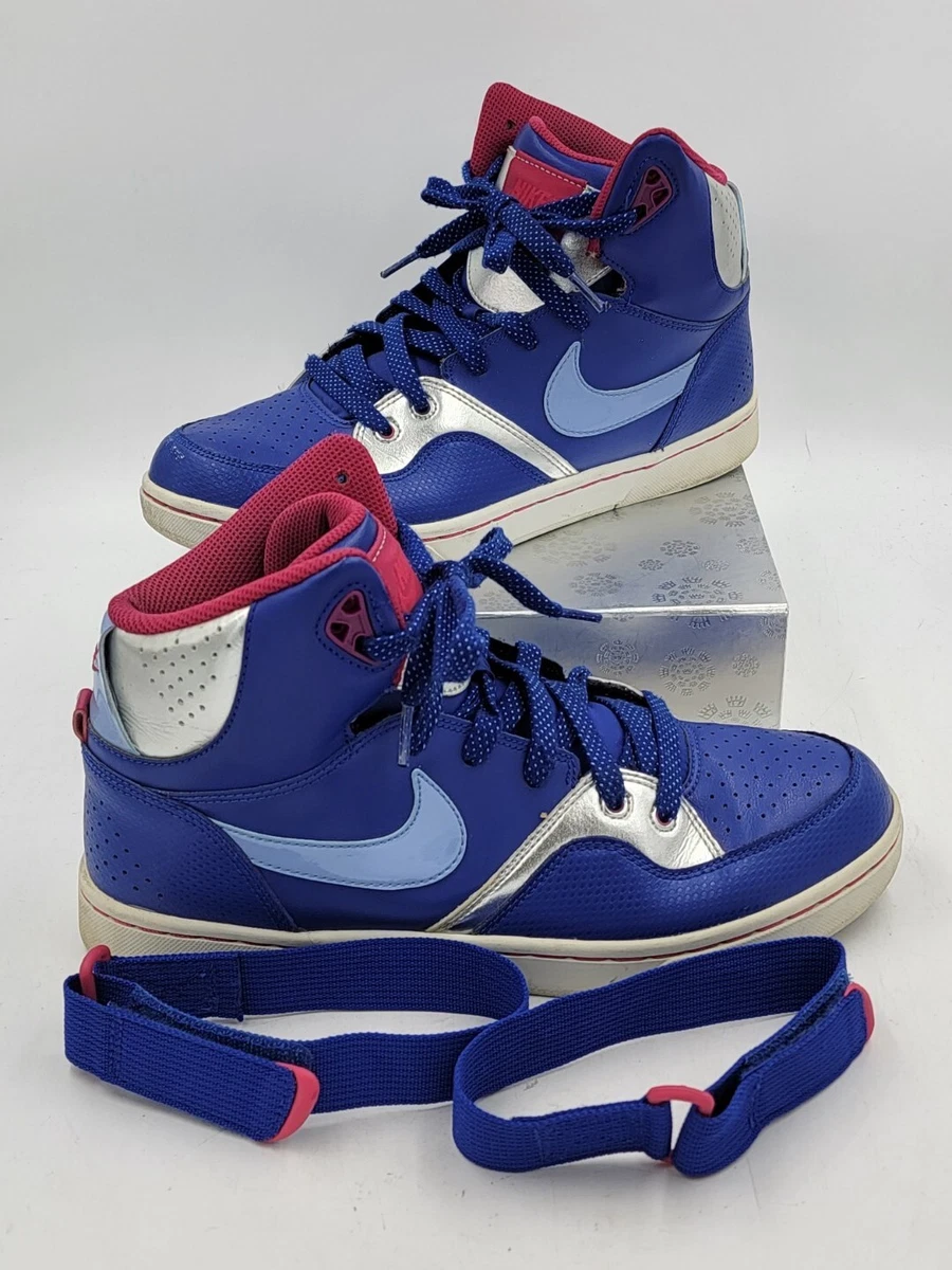 Nike Court Tranxition Blue Silver Basketball Shoes Women s Size 10