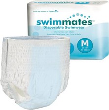 Swimmates Disposable Swim Underwear for Incontinence, Medium 34 - 48 Inch, 20ct