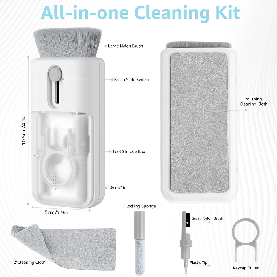 Kit Limpiador Electrónico 6 en 1 Limpiador de Pantalla para Laptop/Teclado/Auriculares/Cámara Foto 2 de 4