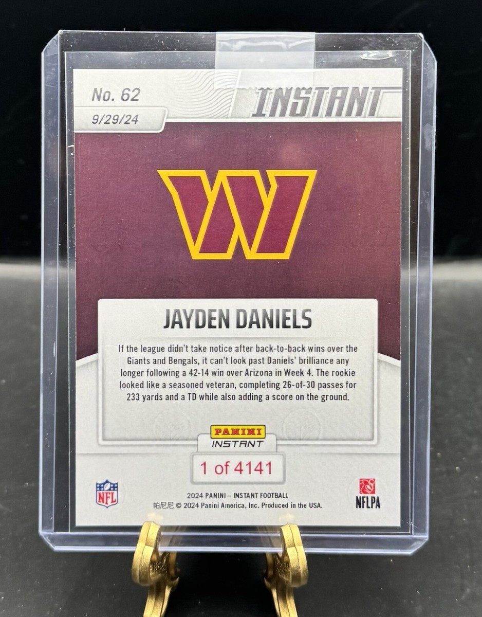 2024 Panini Instant 62 NFL JAYDEN DANIELS Rookie RC 1/4141 | eBay