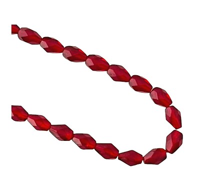 50 Light Garnet Red Preciosa Czech Glass 7x5mm Teardrop Fire Polished Drop Beads