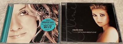 CELINE DION - LOT OF 2 CD'S - ALL THE WAY - LET'S TALK ABOUT LOVE - VERY GOOD 
