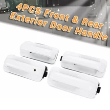 For Ford F250 F350 17 2018 2019 2020 Oxford White Door Handle Set Front & Rear