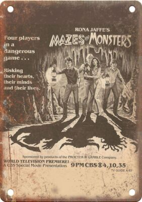 #ad #ad Rona Jaffe#x27;s Mazes and Monsters TV Show 12quot; X 9quot; Reproduction Metal Sign IC103 $29.95