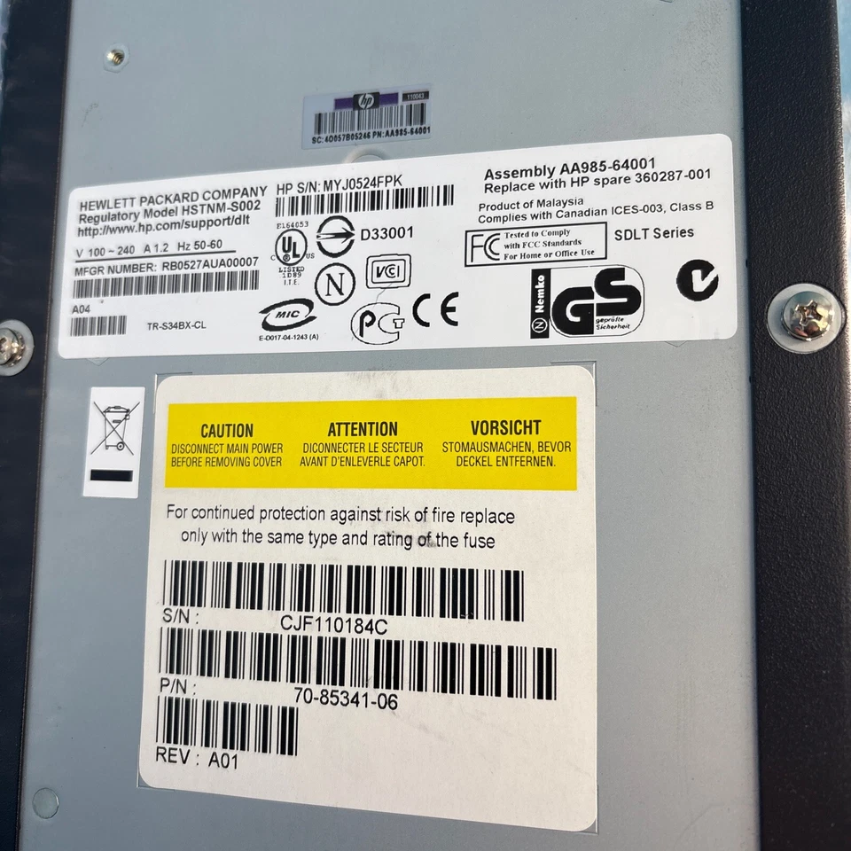 AA985-64010 HP StorageWorks SDLT 600 External - Image 4 of 4