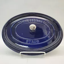 La Cocotte Staub Cast Iron Lid Size 37 Flat 14 1/2" Made in France