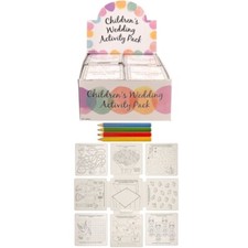 Kids Wedding Activity Pack Colouring Book & Crayons Party Favour for Children