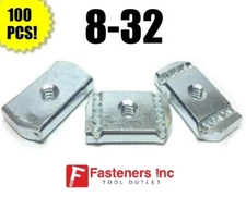 (QTY 100) 8-32 Strut Nuts W/O Spring Unistrut B-Line Channel #4162 