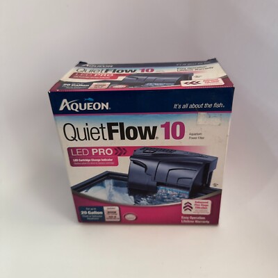 Aqueon QuiteFlow 10 LED Pro Aquarium Filtration up to 20 Gallon Tank Fast Ship
