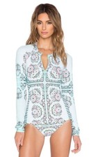 NWT Sz S Nanette Lepore Montecito Rashguard Top W/ Vamp Bottom