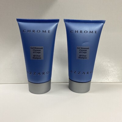 ( 2 ) Chrome by Azzaro All Over Shampoo / Shower Gel 1.7 oz