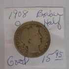 1908 O - BARBER HALF  - GOOD