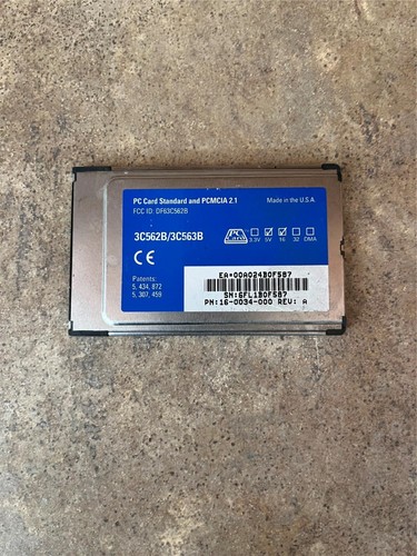 3COM ETHERLINK PCMCIA ETHERNET LAN + MODEM PC CARD 3C562B/3C563B N5-4(5) - Picture 2 of 4