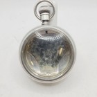 Antique A.W.W. Co. Coin Silver 18S Pocket Watch Case Complete w/ Crystal Bezel — photo 4