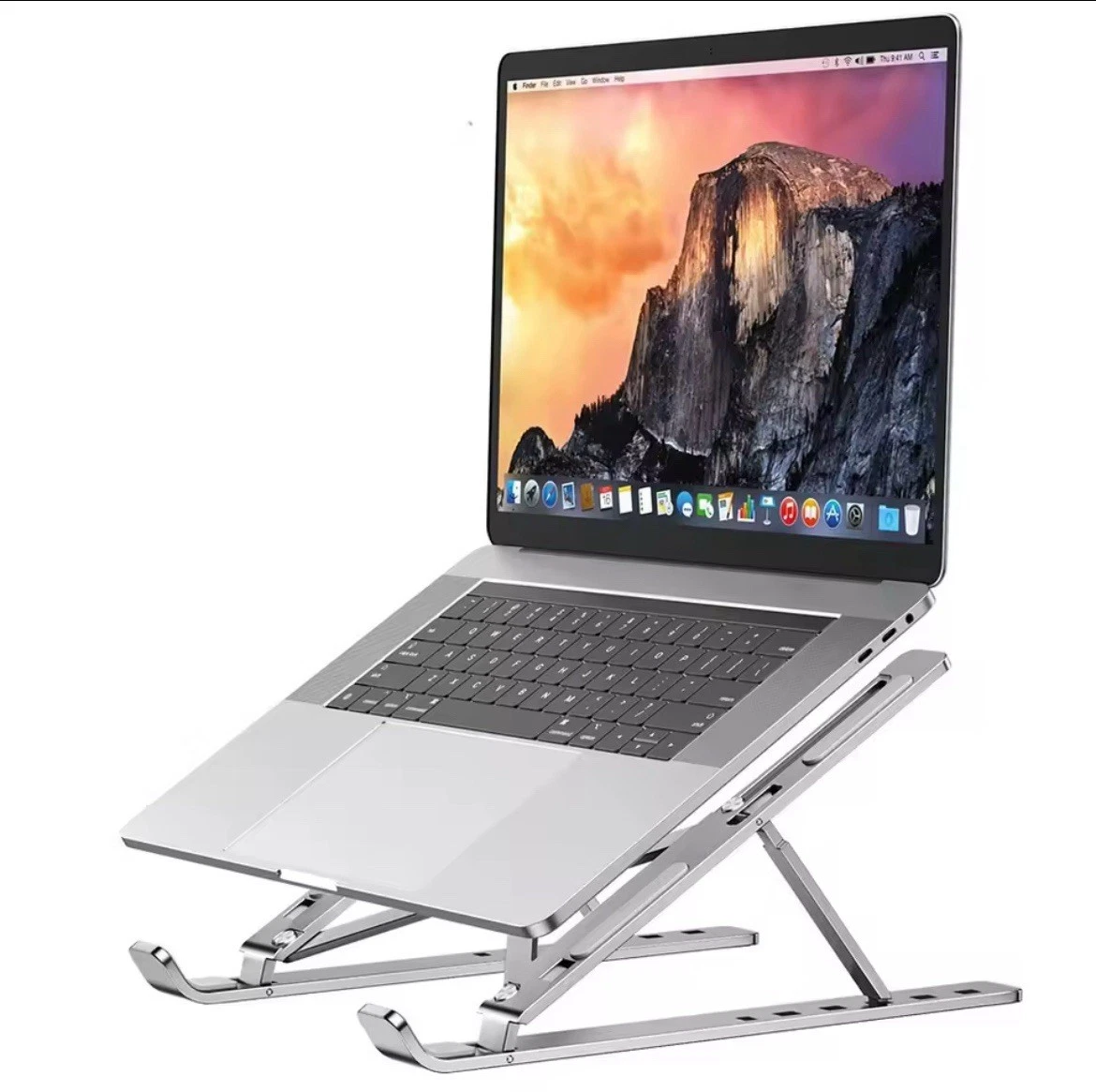 Supporto PC Portatile, Portatile Regolabile a Doppio 3 Scomparti per
