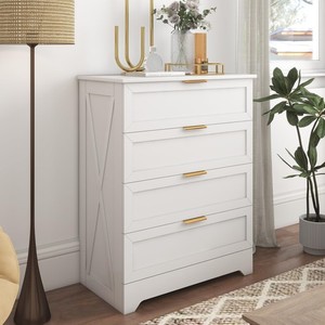 White and Gold Dresser | eBay