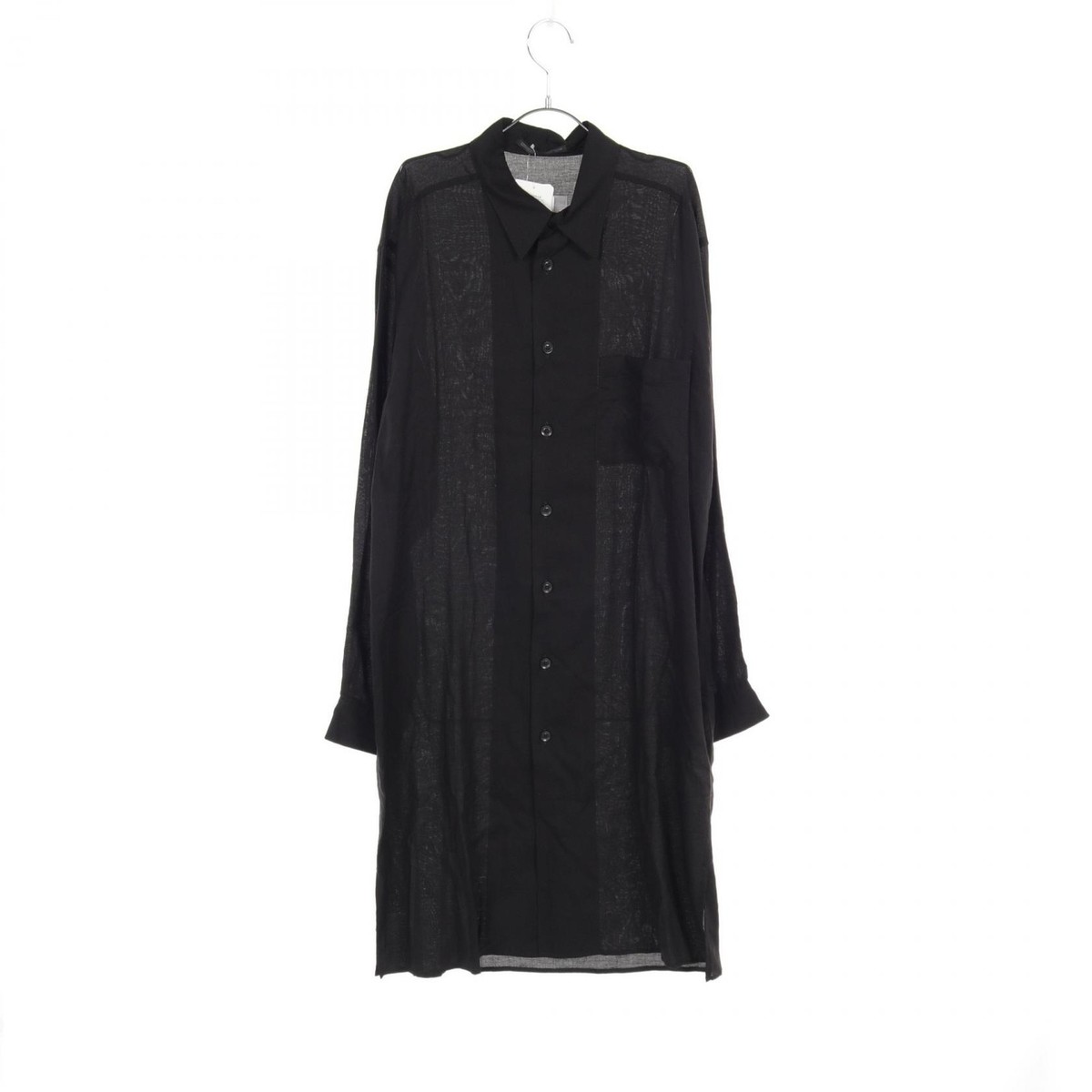 ★sale★Youji Yamamoto +NOIR Yohji Yamamoto Noir Dress Top Tencel Black Nd-Bo3-213 Used
