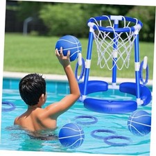 Pool Basketball Hoop, Summer Swimming Pool Floating Without Backboard Blue