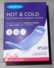 Lansinoh Hot & Cold Pads Postpartum Essentials Therapy 2 Pads 12 Sleeves NEW