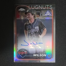 Topps 2024 Chrome Pro Debut Jacob Wilson #PDC-40 Lansing Lugnuts Auto /99