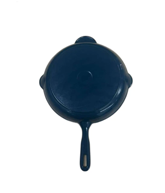 Enameled Cast Iron Skillet Frying Pan – Red or Blue - Image 4 of 4