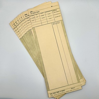 Vintage Simplex Time Cards for Junk Journals, Ephemera, Scrapbooking Lot of 10