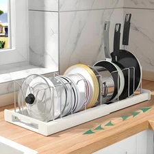 Pot and Pan Organizer, Expandable Pots Pans Organizer Under 1 Pcs 
