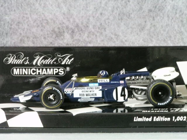 Minichamps 1/43 Lotus Ford 72 Graham Hill 1970 Messico GP F1 pressofuso - Immagine 2 di 2