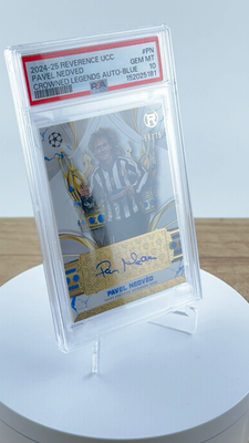 PSA 10 Pavel Nedved 2024-25 Topps Reverence Crowned Legends Auto