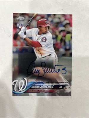 2018 Topps Chrome - Rookie Autographs Adrian Sanchez #RA-ASA (AU, RC)