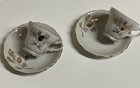 Lefton Vintage Fine China Set Of 2 Cups And Saucers. Gold Wheat Pattern And Trim — photo 2