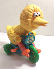 SESAME STREET BIG BIRD ON A BIG WHEEL TRICYCLE WIND-UP TOY ILLCO, FREE SHIPPING