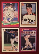 1991 Jeff Bagwell RC Lot Donruss Rookies 30 Topps Traded 4T Score Traded 1b HOF