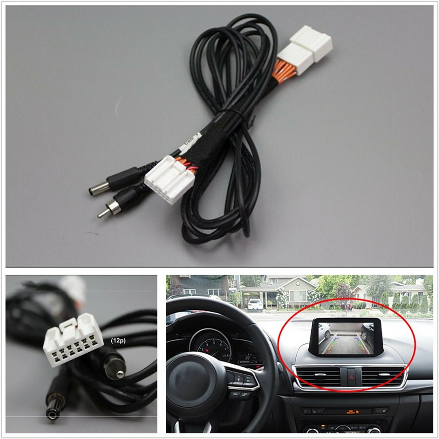 Reverse Camera For Mazda 3 For Mazda3 Hatchback BM BN 2014 2015 2016 2017 2018 Car Rear View Adapter Connector OEM Screen RCA 20 Pins Cable Rear View Cameras Cars
