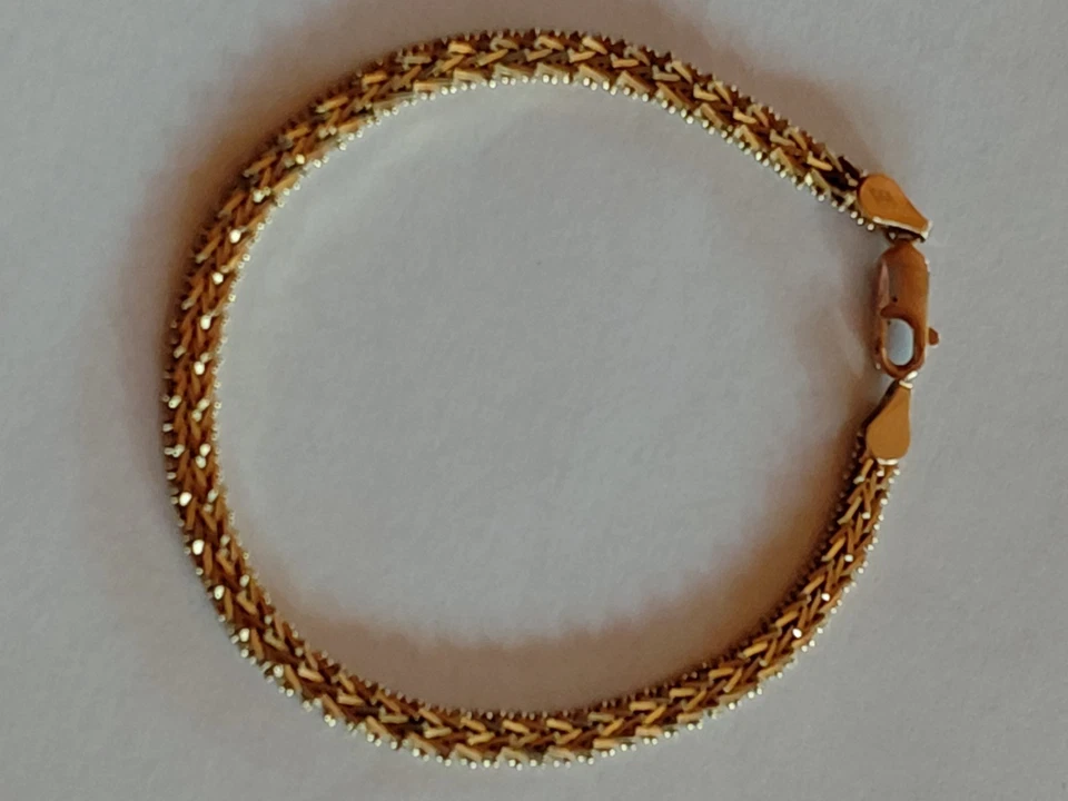 Armband Damen Gold K10=Gold 416 sehr guter Zustand L 18,5 cm B ca5mm 8g - Bild 2 von 3