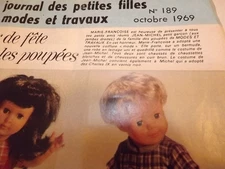 2 KITS découpés VETEMENT,poupee Michel ,MODES ET TRAVAUX OCT / Nov 1969 (LIRE)