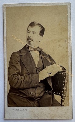 orig. CDV photo photograph man gentleman old around 1860 Walter Damry Liege de Grady nobility