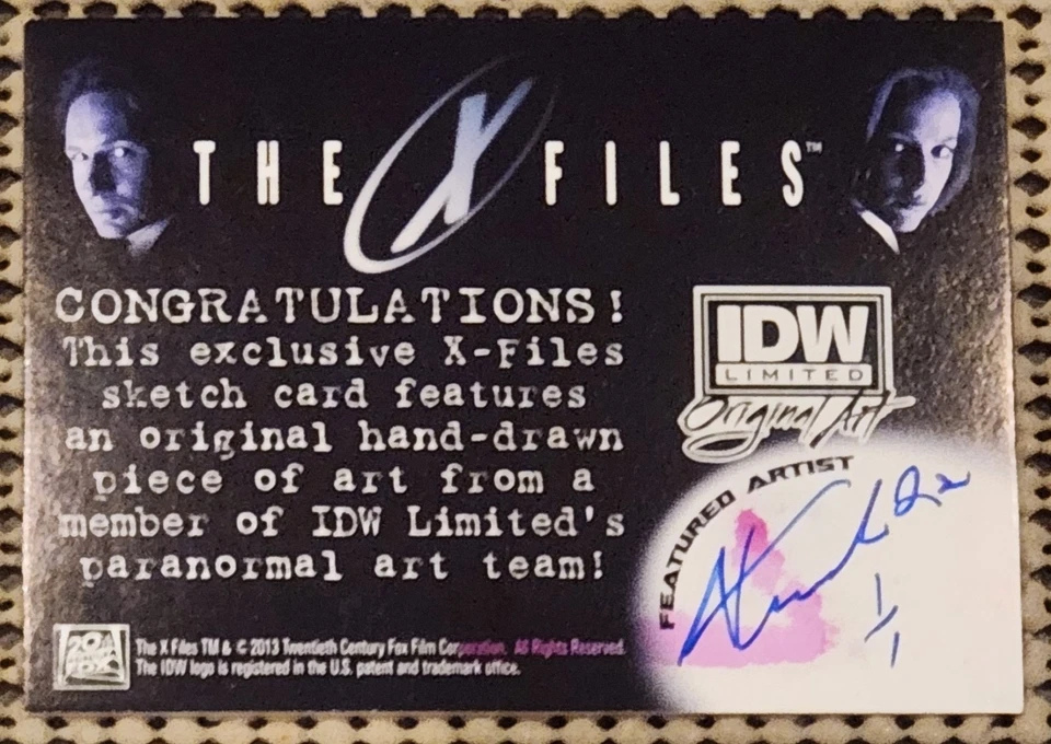 PEACEMAKER JOHN CENA: SKETCH CARD ACEO ART GPK X-FILES MASHUP (1/1) LAURICH WWE - Image 2 of 3