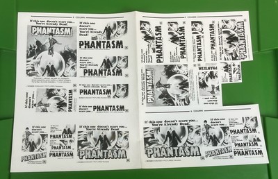 PHANTASM Movie Mini Ad Sheet Vintage Promo Advertising Poster Clip