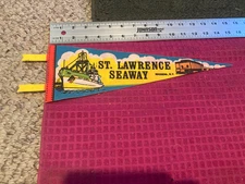 VINTAGE St. SAINT LAWRENCE SEAWAY Pennant MASSENA New York NY - Fast Shipper