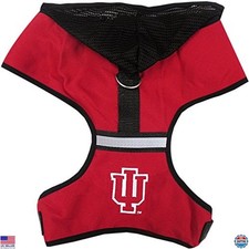 Indiana Hoosiers Medium Hooded Harness by Pets First - Collegiate Pet Accessory