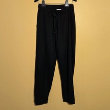 Zara Black Drawstring Jogger Knit Pants Medium Athleisure Lounge Pockets Soft