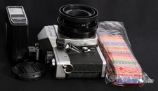 Praktica LTL Mechanical 35mm Film SLR c/w Tessar 50mm f/2.8 STD Lens  Flash Kit