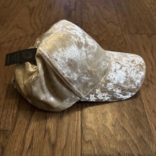 DAVID & YOUNG Women's SAND BEIGE Faux Suede BASEBALL CAP Six Panel HAT One Size - Picture 2 of 10