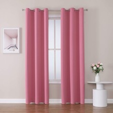 ChrisDowa Grommet Room Darkening Curtains for Bedroom and Living Room - 2 Panels
