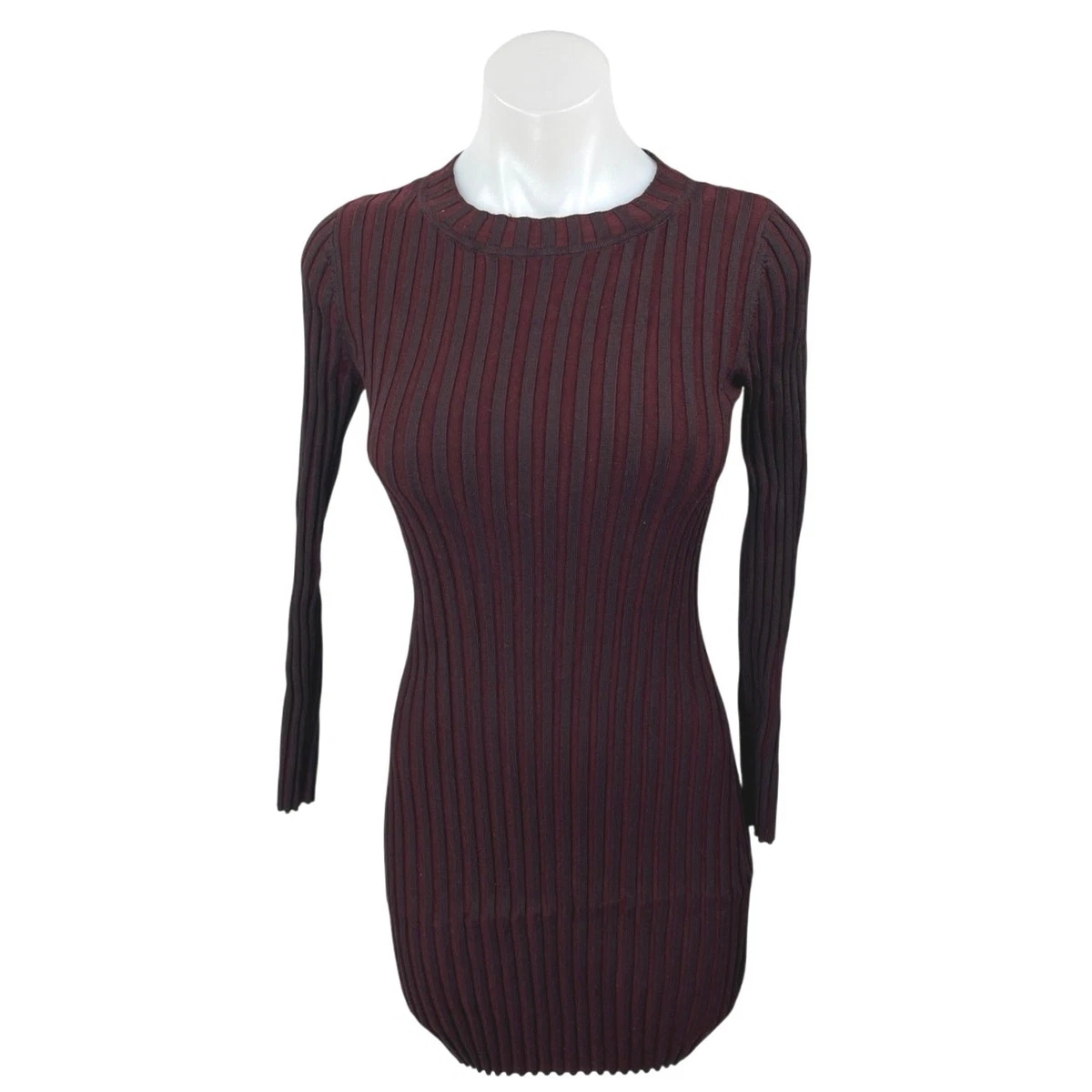 Robe Pull Club Monaco Taille S/P (Petite) - Rayures Multicolores, Longueur Genoux, Occasion Très Bon état