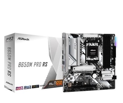 Asrock B650M Pro RS AMD Socket AM5 Ryzen 7000/8000/9000 Series DDR5 7200+ (OC)