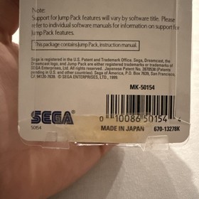 Sega Dreamcast MK-50154 OEM Jump Pack Rumble Vibration Tremor HKT-8600 NOS New